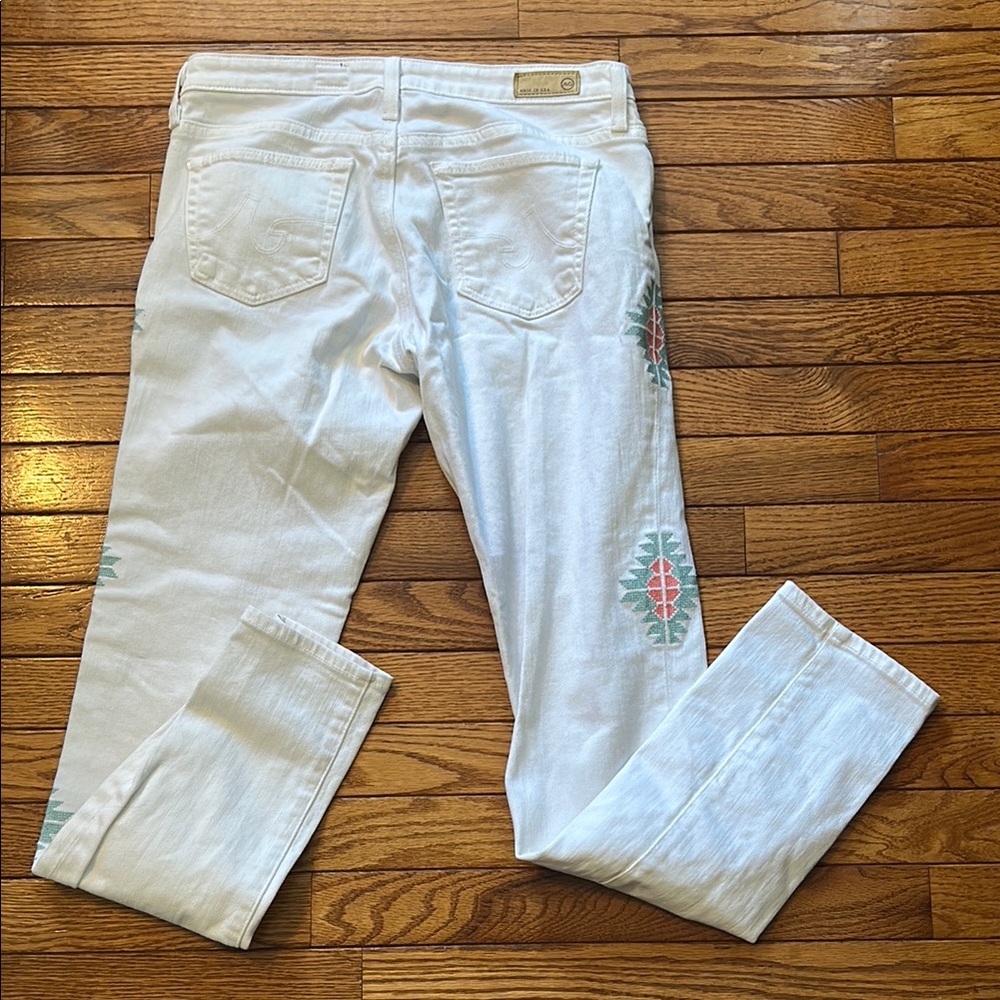 Ag Adriano Goldschmied White Straight Leg Jeans 28x30 - Picture 4 of 5